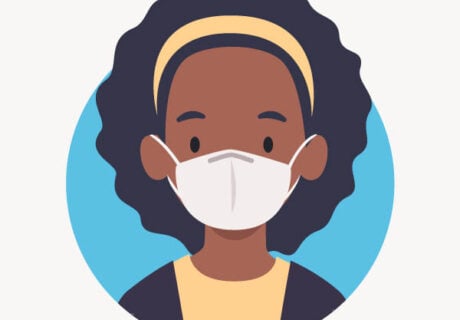 covid safety mask icon