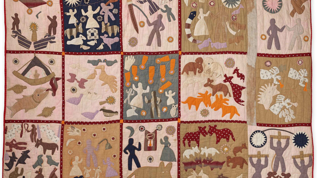 Pictorial Quilt of bible scenes