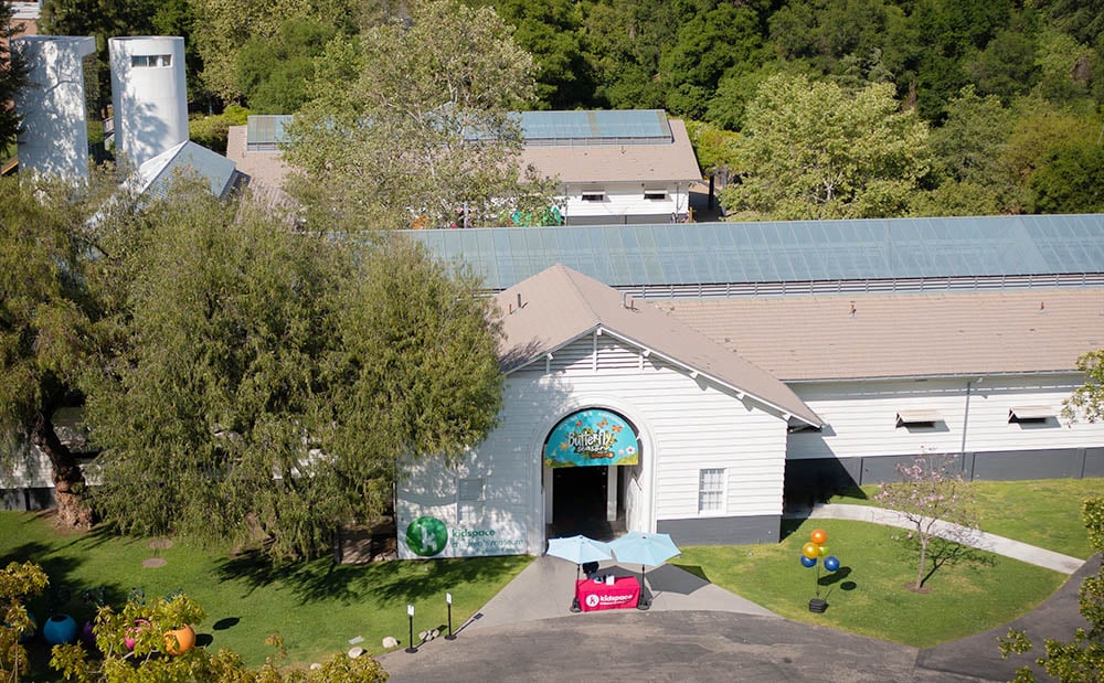 aerial view of Kidspace entrance