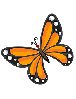 Ilustración de una mariposa monarca