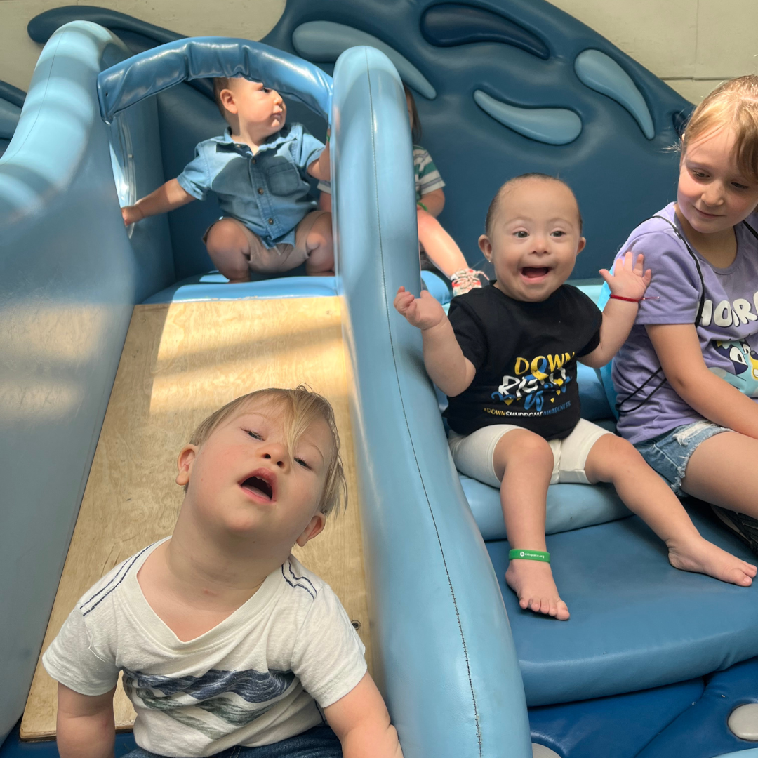 Children on slide