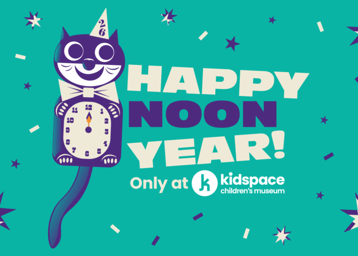 Cartoon cat clock counts down to New Year's Day