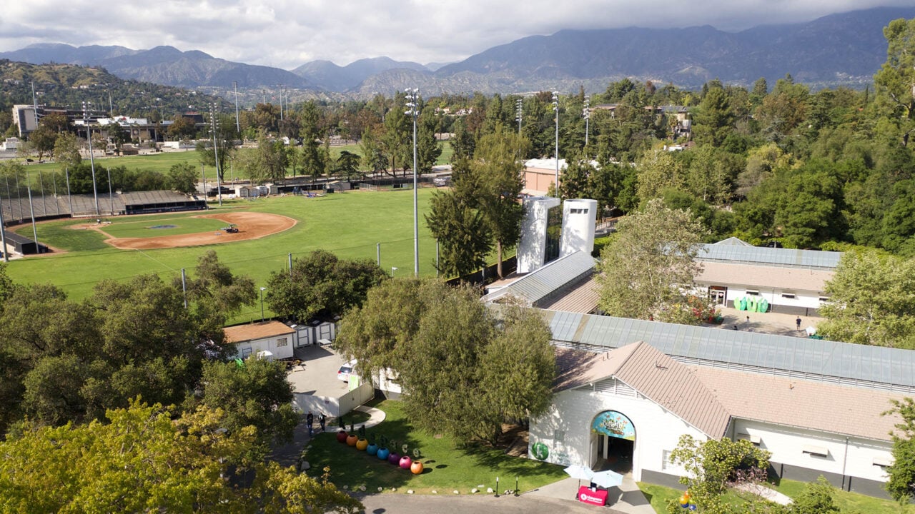 aerial view of brookside park and Jackie Robinson field