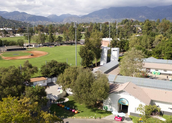 aerial view of brookside park and Jackie Robinson field