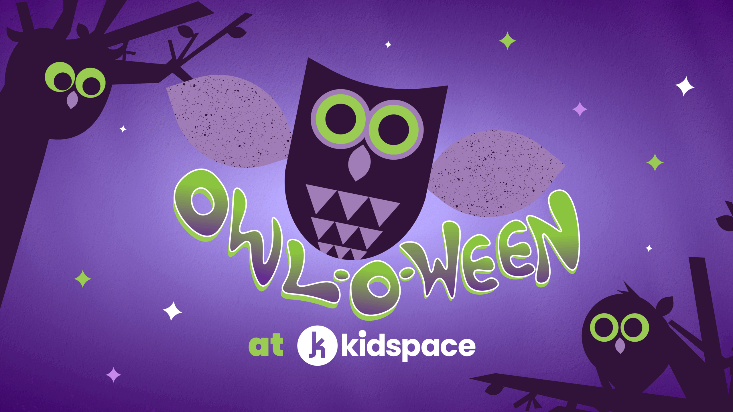 Owl-o-ween at Kidspace logo