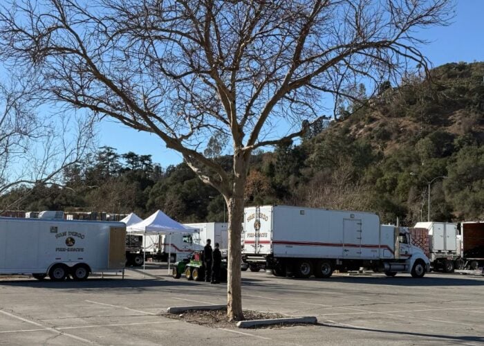 Eaton Fire emergency vehicles