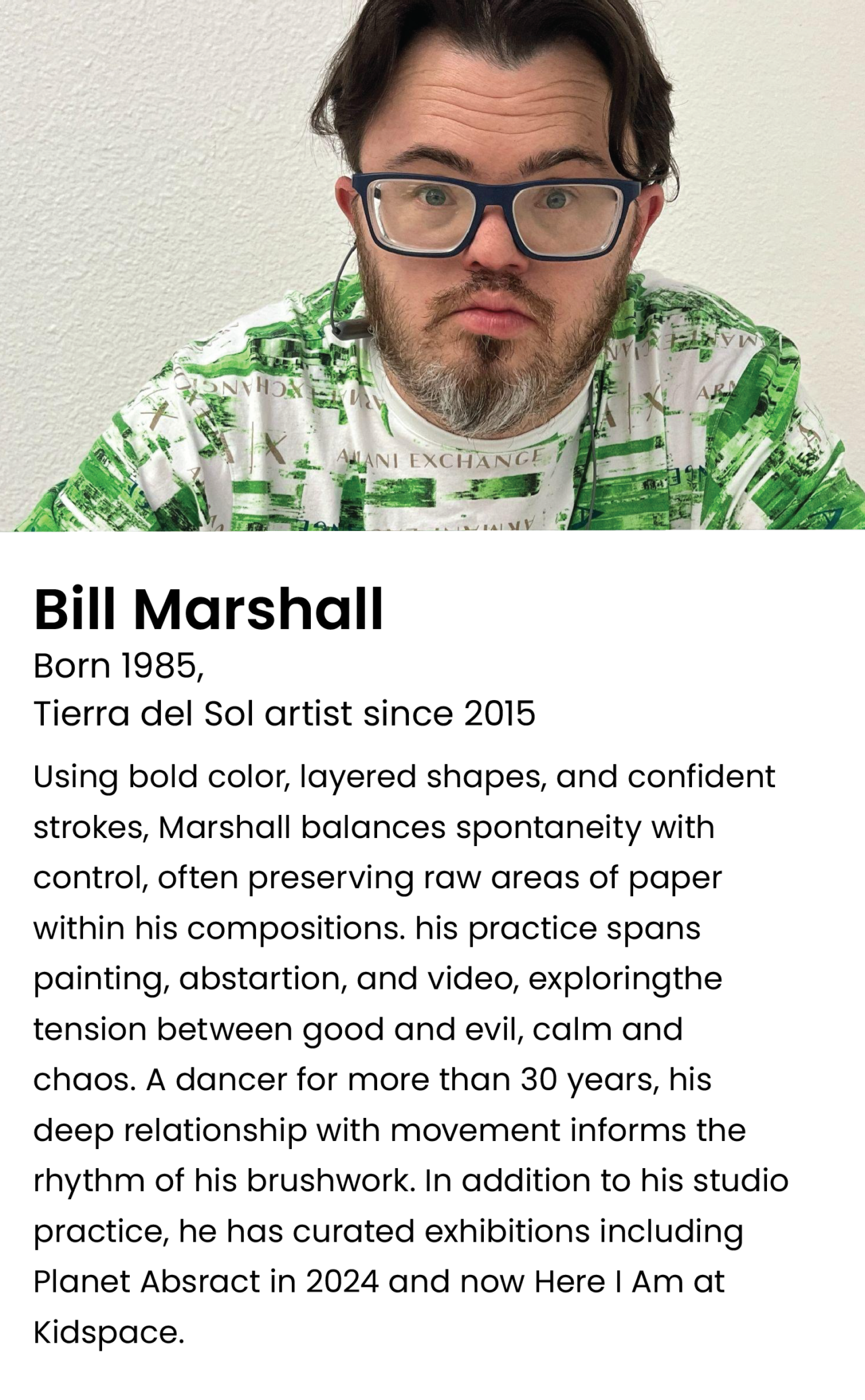 Photo of Bill Marshal with Bio