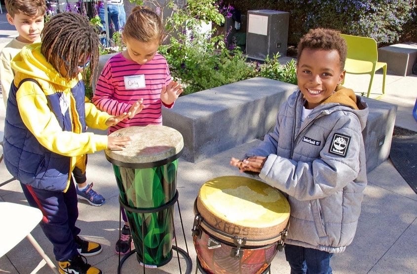 Children drumming