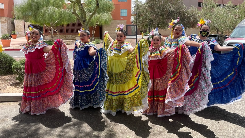 Dancers posing
