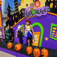 Children in a halloween parade